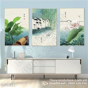 Tranh ghép hoa in vải canvas đẹp 3d