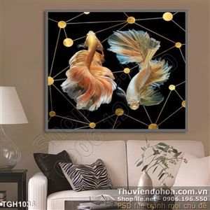 Tranh ghép con cái betta đẹp 3d