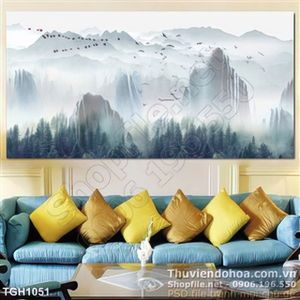Tranh ghép núi non ấn tượng