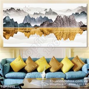 Tranh ghép hiện đại núi non 3d