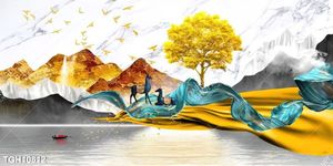 Tranh canvas decor phòng khách đẹp hiện đại