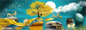 Tranh ghép tráng gương treo trang trí tường