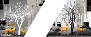 Tranh ghép tráng gương treo trang trí tường