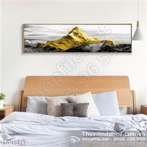 Tranh ghép ngọn núi mạ vàng