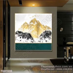 Tranh ghép ngọn núi mẫu gạch men mới