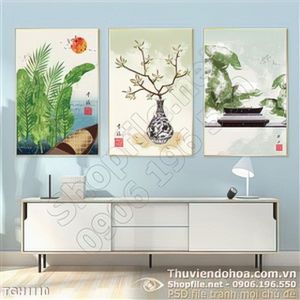 Tranh ghép in vải canvas nghệ thuật