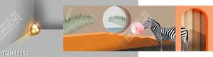 Tranh ghép tráng gương treo trang trí tường