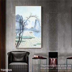 Tranh ghép khổ dọc phong thủy