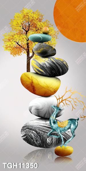 Tranh ghép tôn vẻ đẹp mảng tường trắng