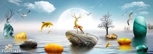 Tranh treo tường ghép bộ nhiều tấm đẹp hiện đại