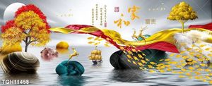 Tranh ghép tôn vẻ đẹp mảng tường trắng
