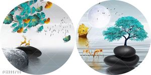 Tranh ghép theo bộ trang trí tường nhà độc đáo