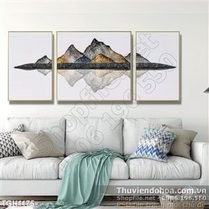 Tranh ghép ngọn núi hiện đại 3d