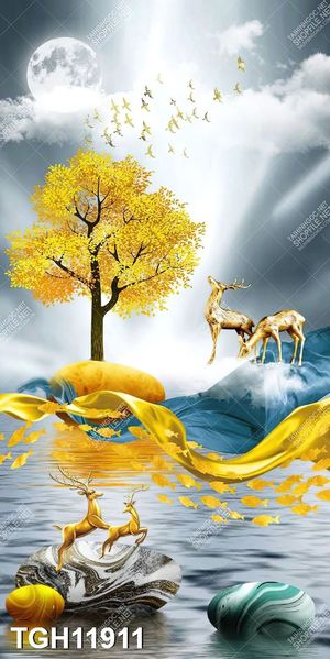 Tranh treo phòng khách đẹp ghép bộ