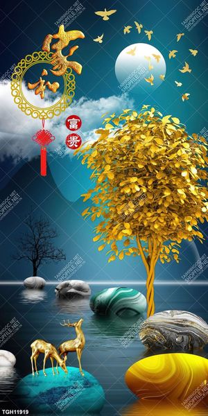 Tranh ghép tôn vẻ đẹp mảng tường trắng