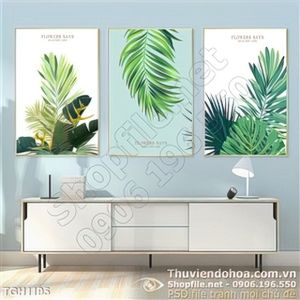 Tranh ghép lá dừa xanh tươi