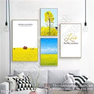 Tranh ghép cánh đổng cỏ dại