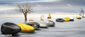 Tranh ghép tráng gương treo trang trí tường