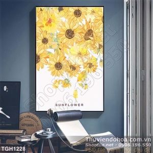 Tranh ghép sơn dầu hoa hướng dương