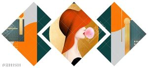 Tranh ghép theo bộ trang trí tường nhà độc đáo