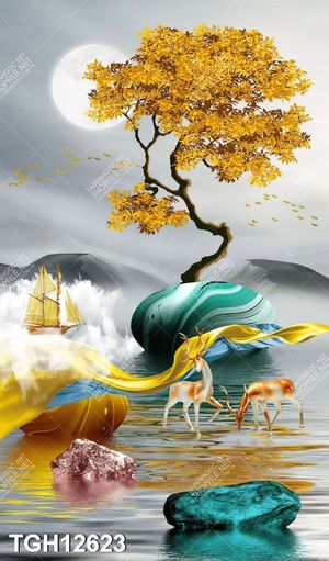 Tranh ghép 3d in vải canvas
