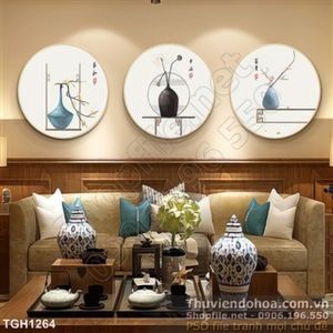 Tranh ghép bình hoa nghệ thuật cổ