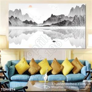 Tranh ghép phong thủy sơn dầu đẹp