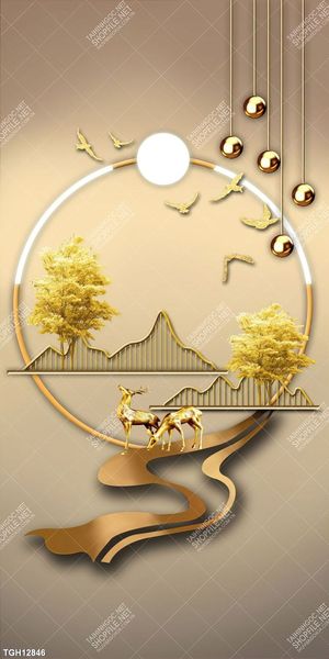 Tranh ghép theo bộ trang trí tường nhà độc đáo