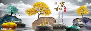 Tranh ghép 3d in vải canvas