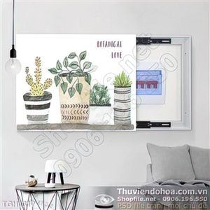 Tranh ghép chậu xương rồng