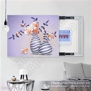 Tranh ghép bình hoa hiện đại 3d