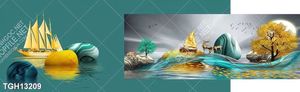 Tranh ghép 3d in vải canvas