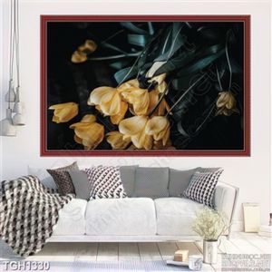 Tranh ghép hoa tulip vàng