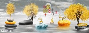 Tranh canvas decor phòng khách đẹp hiện đại