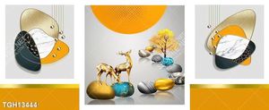 Tranh treo tường ghép bộ nhiều tấm đẹp hiện đại