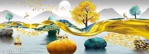 Tranh treo tường ghép bộ nhiều tấm đẹp hiện đại