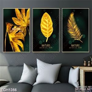 Tranh ghép bộ 3 tranh lá cây