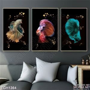 Tranh ghép 3 con cá cảnh