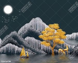 Tranh ghép tráng gương treo trang trí tường