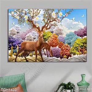 Tranh ghép thần hươu 3d đẹp