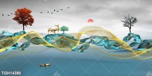 Tranh decor phong cách nội thất tối giản