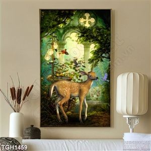 Tranh hươu nghệ thuật treo tường