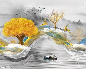 Tranh ghép tráng gương treo trang trí tường