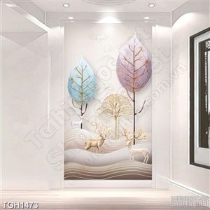 Tranh 3d trang trí dán tường