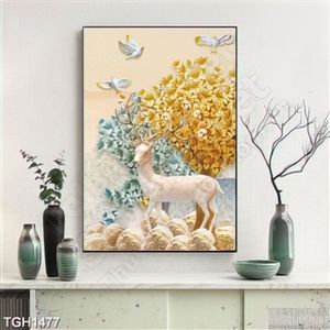 Tranh phù điêu tuần lộc 3d