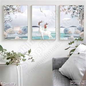 Tranh canvas hươu bắc cực