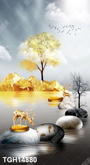 Tranh ghép tôn vẻ đẹp mảng tường trắng