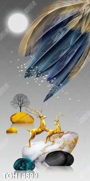 Tranh ghép tôn vẻ đẹp mảng tường trắng