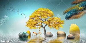Tranh treo tường ghép bộ nhiều tấm đẹp hiện đại