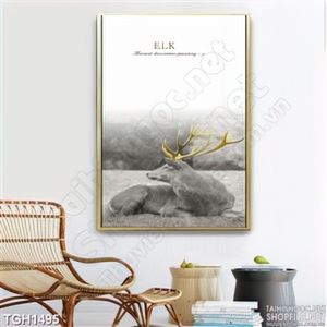 Tranh Hươu treo tường nghệ thuật